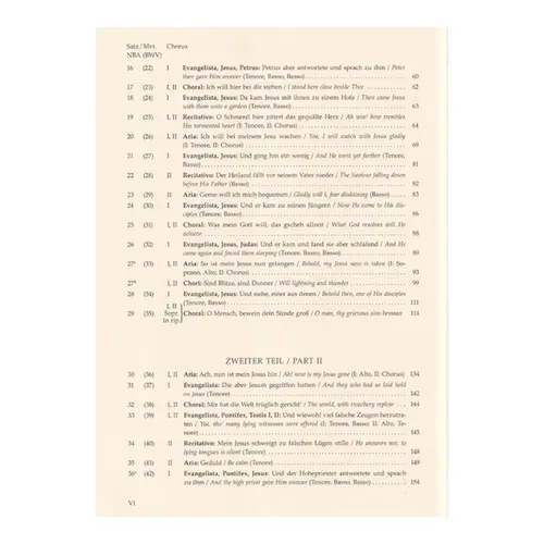 St.Matthew passion - BWV 244 - Vocal Score - Urtext