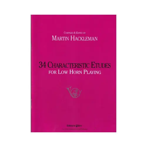 34 Characteristic Etudes For Low Horn Playing