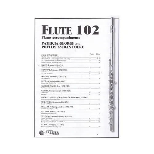 Flute 102: Solo Repertoire A Collection Of Solos - Piano Accompaniments