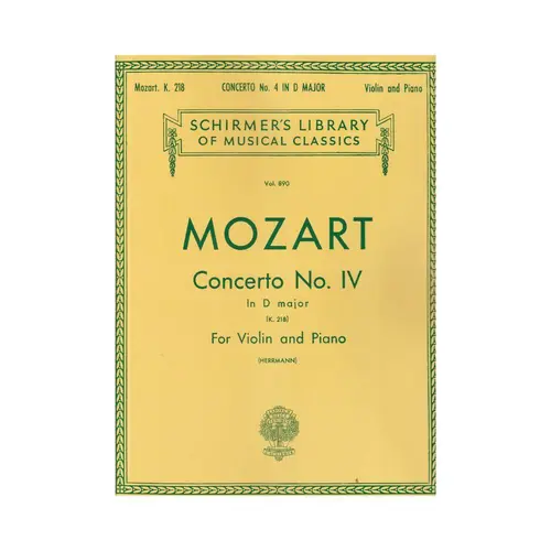 Concerto N.Iv In D Major - Kv 218 For Violin And Piano