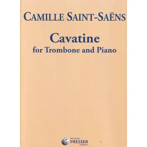 Cavatine For Trombone And Piano