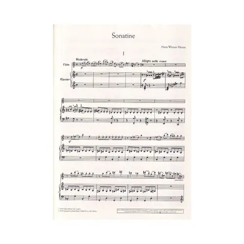 Sonatine Fur Flote Und Klavier