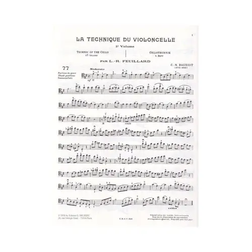 La Technique Du Violoncelle - Vol.5