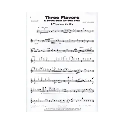 Three Flavors - A Sweet Suite For Solo Flute