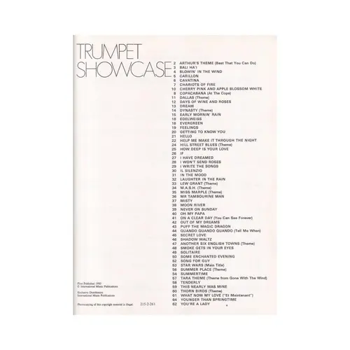 Trumpet Showcase