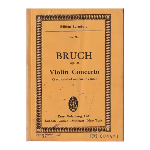 Violin Concerto G Minor - Op.26 ( study score)