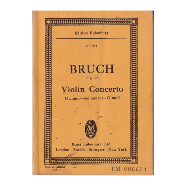 Violin Concerto G Minor - Op.26 ( study score)