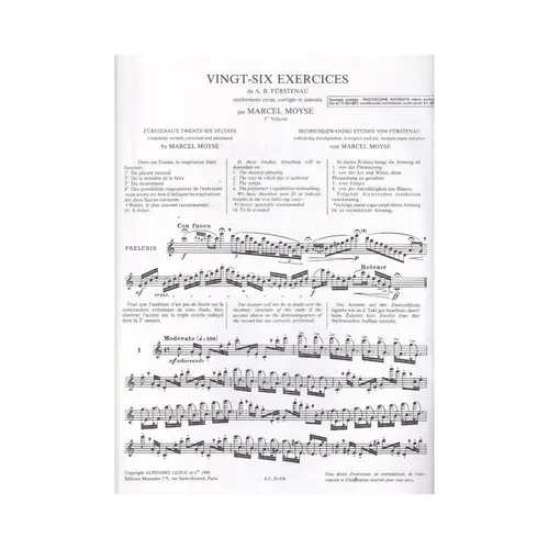 Vingst-Six  Exercices - Op.107 Vol.1