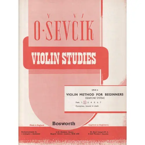 Violin Method For Begin. - Op.6 Part 2  (Edição Antiga)