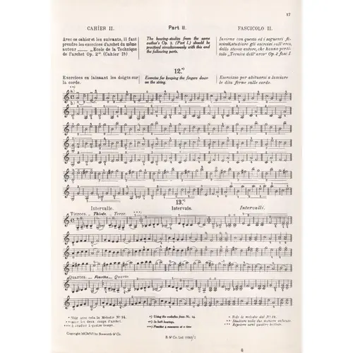 Violin Method For Begin. - Op.6 Part 2  (Edição Antiga)