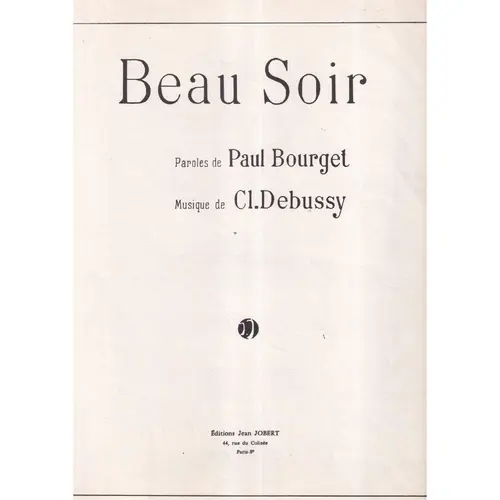 Beau Soir para canto e piano