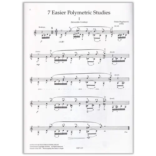 7 Easier Polymetric Studies For Solo Guitar