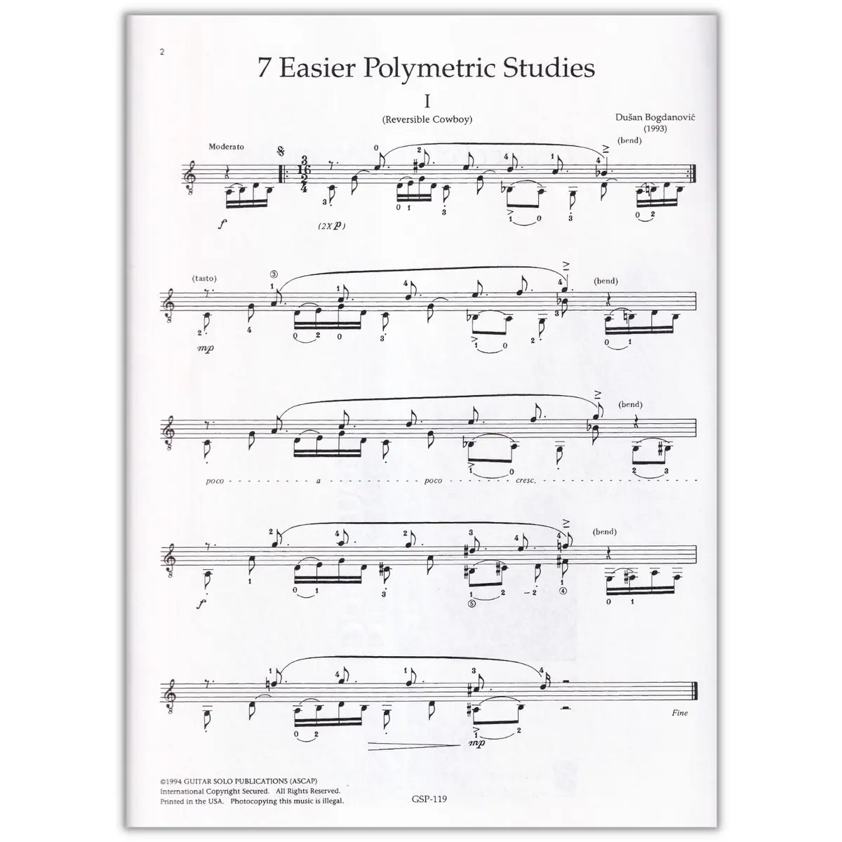 7 Easier Polymetric Studies For Solo Guitar