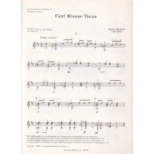 Funf Wiener Tanze (Five Viennese Dances)