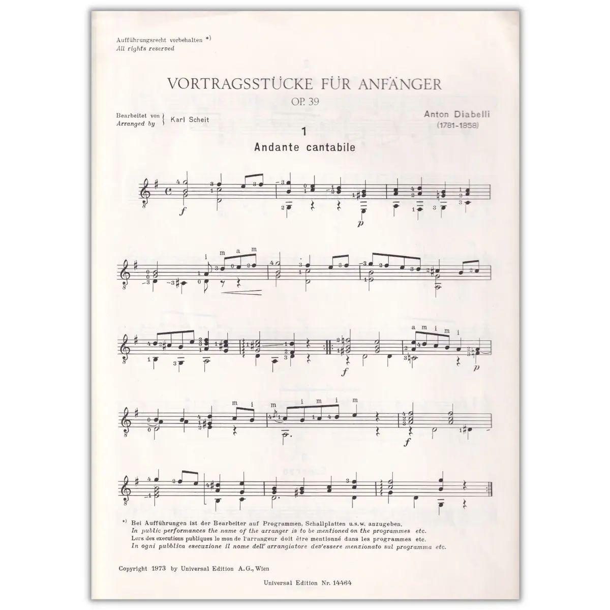 Vortragsstucke Fur Anfanger - Little Pieces-Op.39