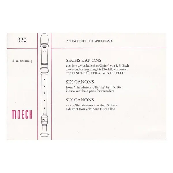 Six Canons From  " The Musical Offering "