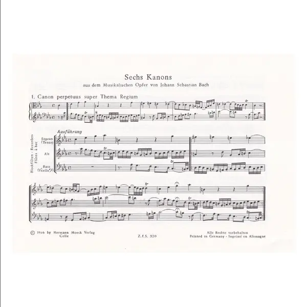 Six Canons From  " The Musical Offering "