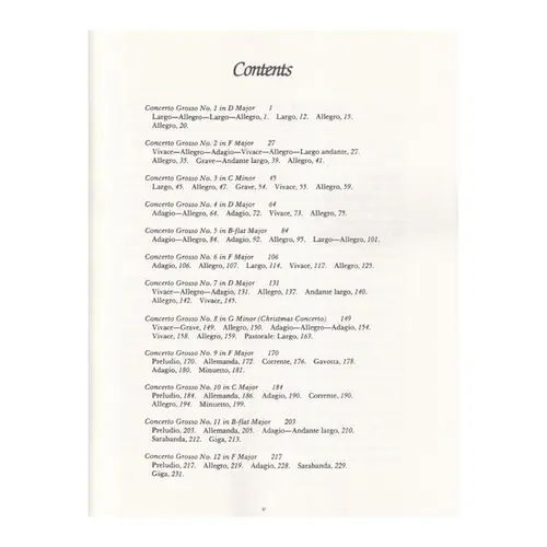Complete Concerti Grossi In Full Score