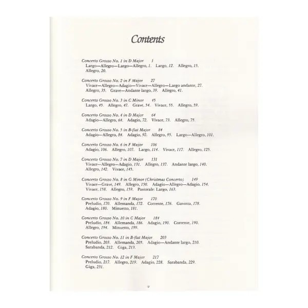 Complete Concerti Grossi In Full Score