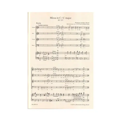 Missa In C -Kv 257 - Vocal score