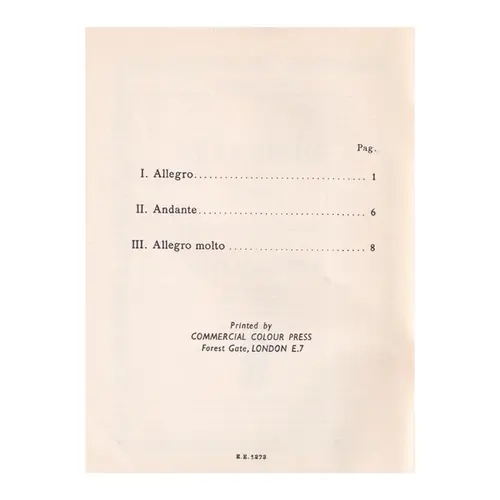 String Quartet Sib Maj. Op.1 N.5