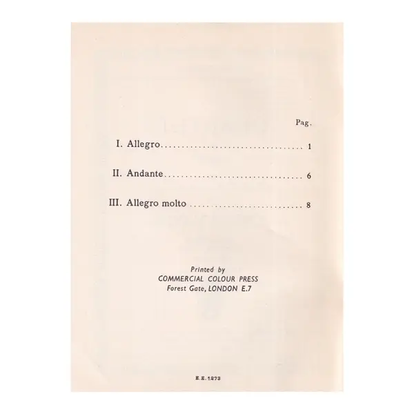 String Quartet Sib Maj. Op.1 N.5