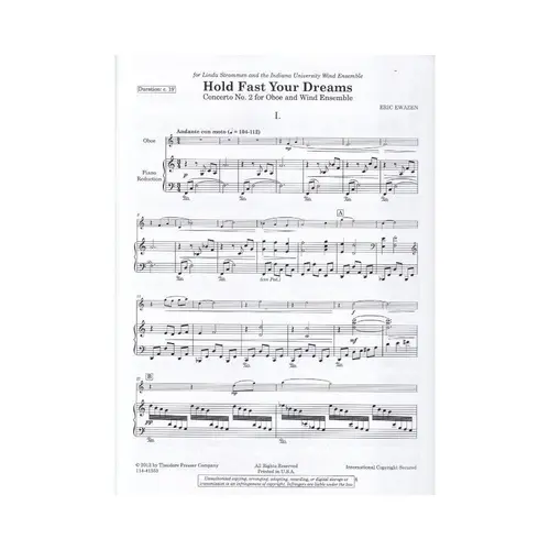 Hold Fast Your Dreams - Concerto N.3 For Oboe And Wind Ensemble