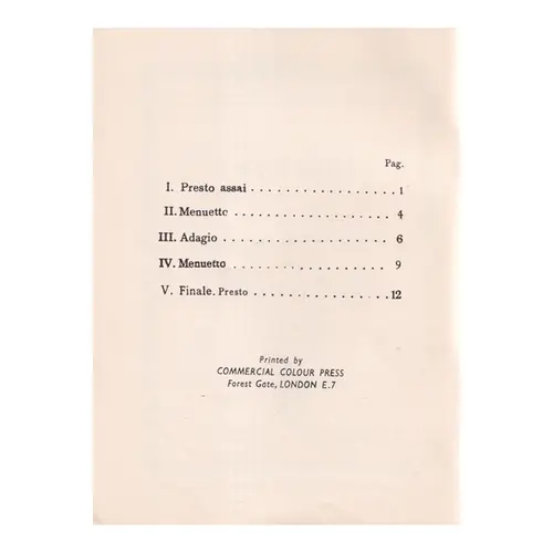 String Quartet C Maj. Op.1 N.6