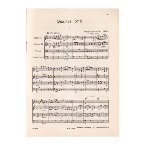 String Quartet C Maj. Op.1 N.6