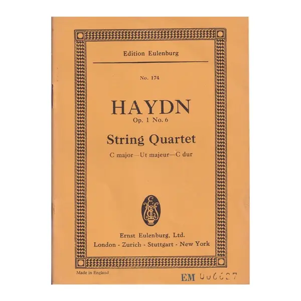 String Quartet C Maj. Op.1 N.6