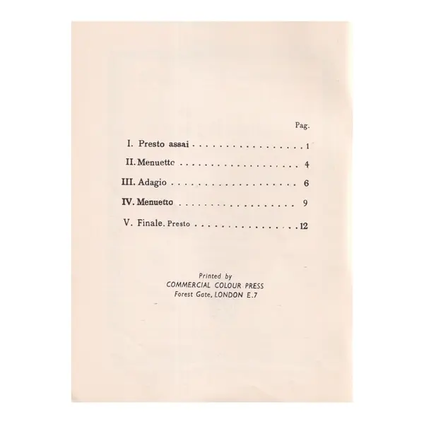 String Quartet C Maj. Op.1 N.6