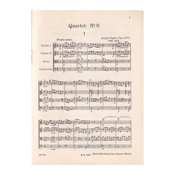 String Quartet C Maj. Op.1 N.6