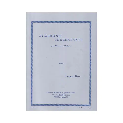 Symphonie Concertante Pou Hautbois