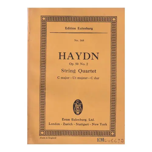 String Quartet C Major - Op.50  N.2  ( study score)