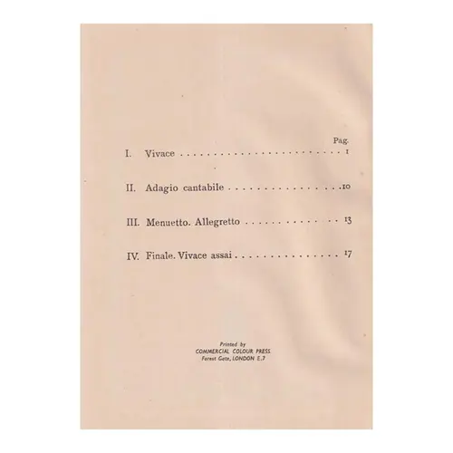 String Quartet C Major - Op.50  N.2  ( study score)