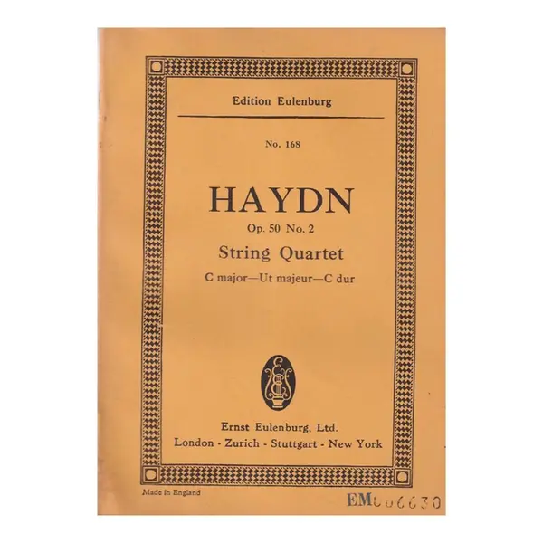 String Quartet C Major - Op.50  N.2  ( study score)