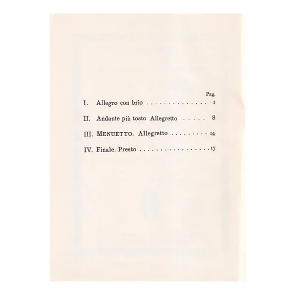 String Quartet E B Maj. - Op.50 N.3  ( study score)