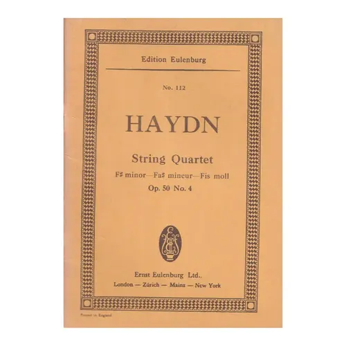 String Quartet F# Minor - Op.50 N.4  ( study score)