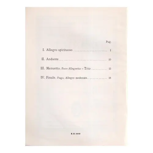 String Quartet F# Minor - Op.50 N.4  ( study score)