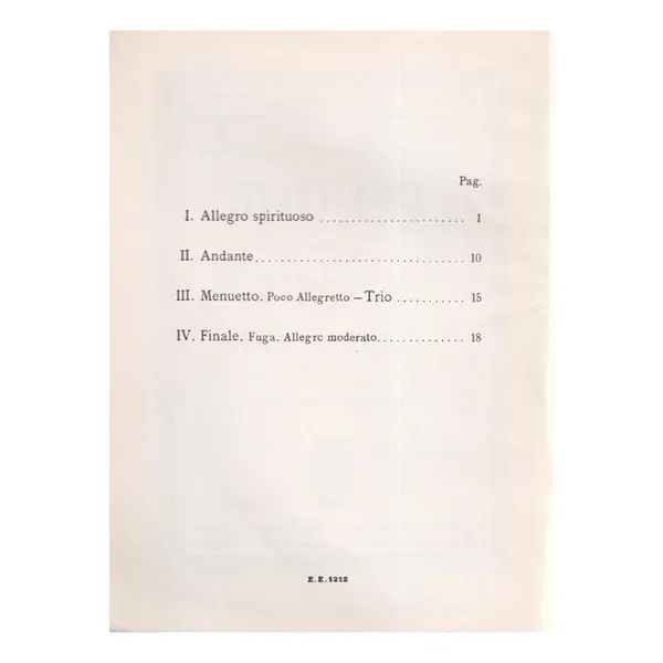 String Quartet F# Minor - Op.50 N.4  ( study score)