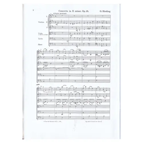 Concerto In B Minor - Score + Parts