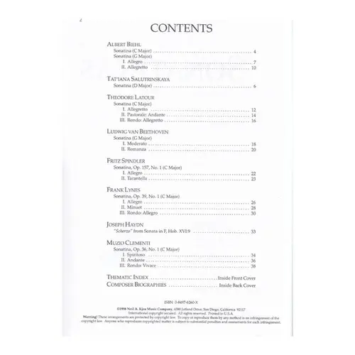 Selected Sonatinas - Vol.1