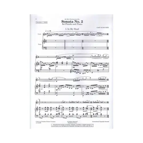 Sonata N.2 For Piccolo And Piano