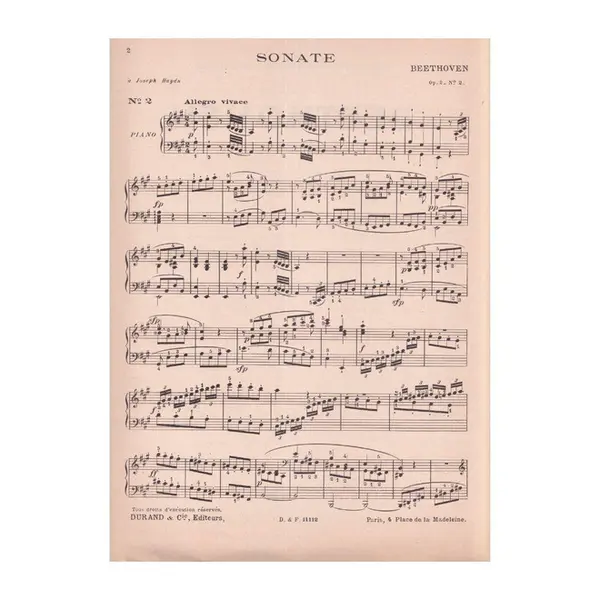 Sonate N.2 En La Maj - Op.2 N.2