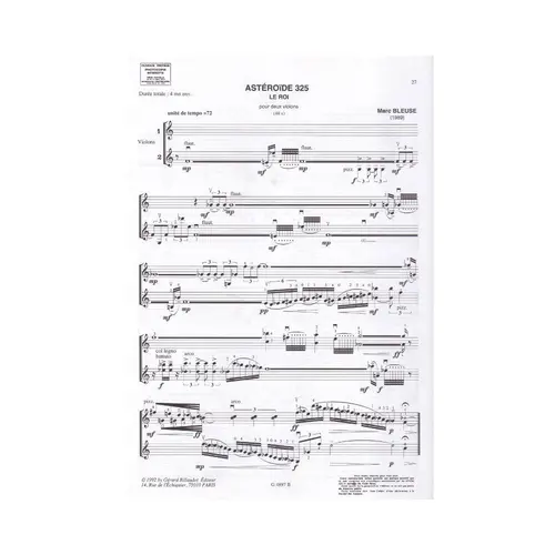 Approche De La Musique Contemporaine Au Violon