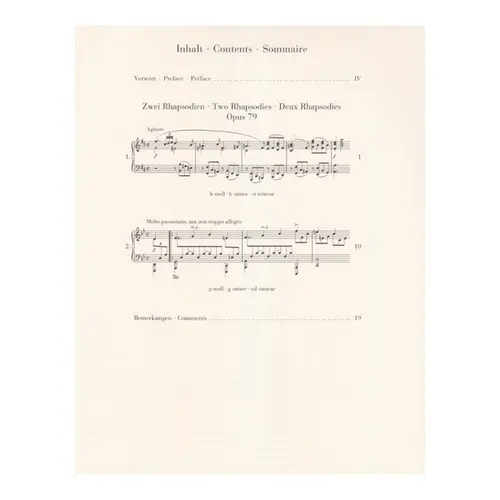 Two Rhapsodies op. 79 - Urtext