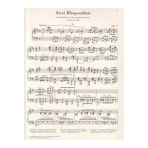 Two Rhapsodies op. 79 - Urtext
