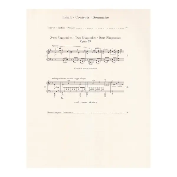 Two Rhapsodies op. 79 - Urtext