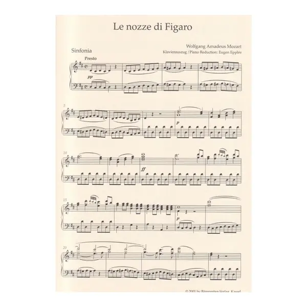 Le Nozze Di Figaro - KV 492 - Vocal Score - Capa dura