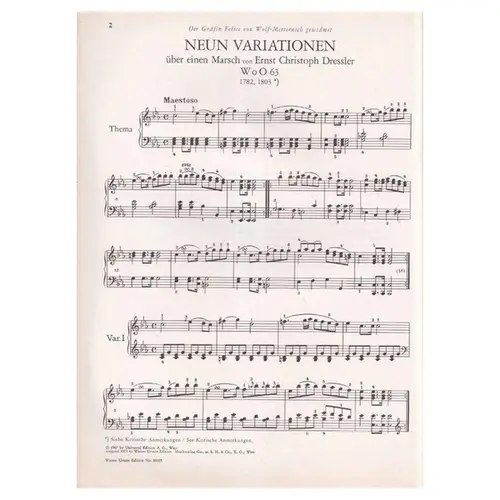 Variationen fur Klavier - Band 2